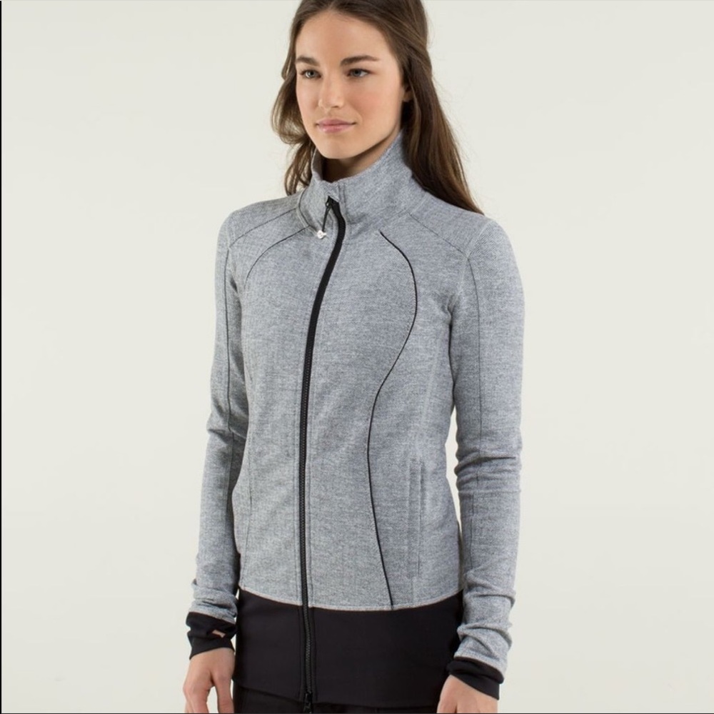 Lululemon Nice Asana Jacket Herringbone Size 6